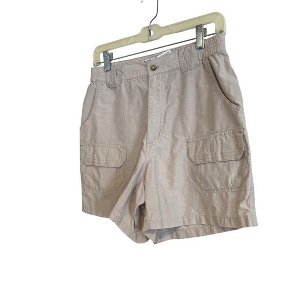 Columbia Off White Ivory Cotton Nylon Camping Utility Cargo Shorts Size 8 - Picture 15 of 15